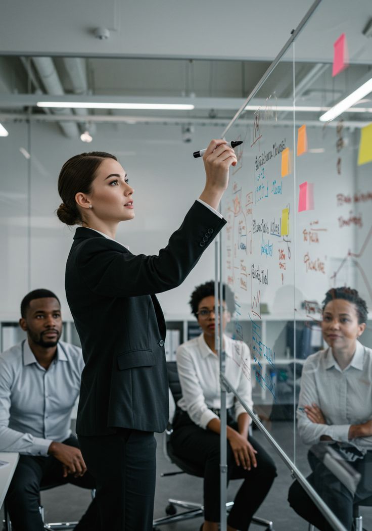 Leaders sitting around a table reviewing financial charts during a workshop